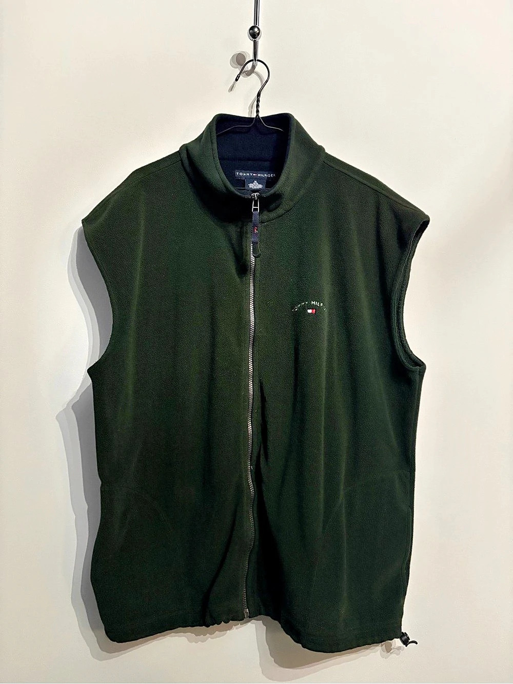 Vintage Streetwear Y2K Tommy Hilfiger Full Zip Teddy Fleece Vest